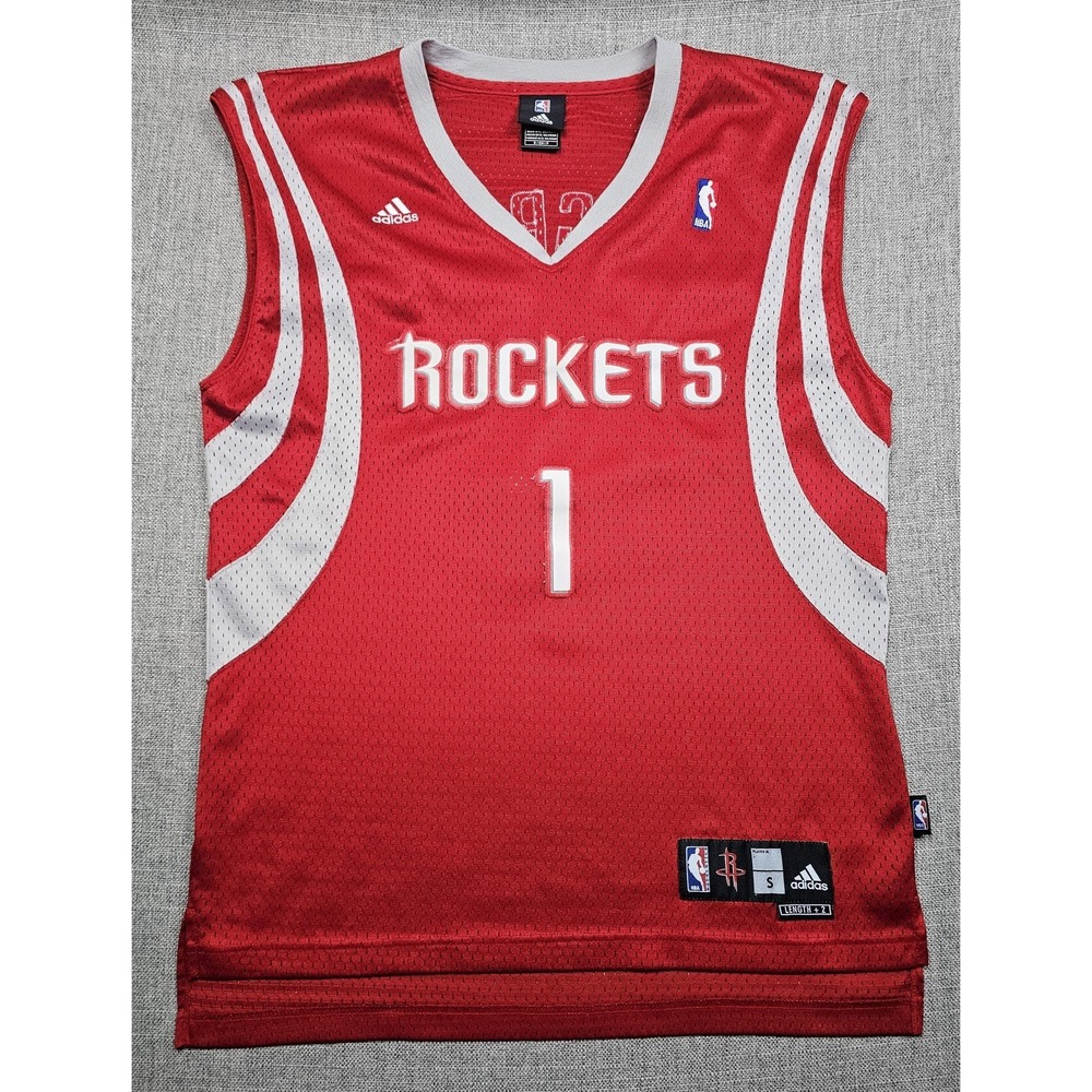 Houston Rockets Jersey Mens Small Red NBA Basketball McGrady 1 Adidas‎ Length +2